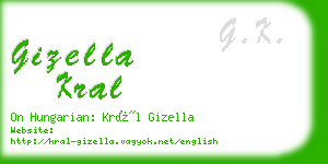 gizella kral business card